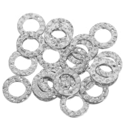 20pcs Stainless Steel Double Hole Texture Circle Ring Gold Plated Charm Earrings Conectors for Jewelry Making Supplies Wholesale