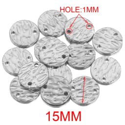 20pcs Stainless Steel Double Hole Texture Circle Ring Gold Plated Charm Earrings Conectors for Jewelry Making Supplies Wholesale