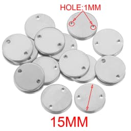 20pcs Stainless Steel Double Hole Texture Circle Ring Gold Plated Charm Earrings Conectors for Jewelry Making Supplies Wholesale