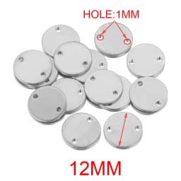 20pcs Stainless Steel Double Hole Texture Circle Ring Gold Plated Charm Earrings Conectors for Jewelry Making Supplies Wholesale
