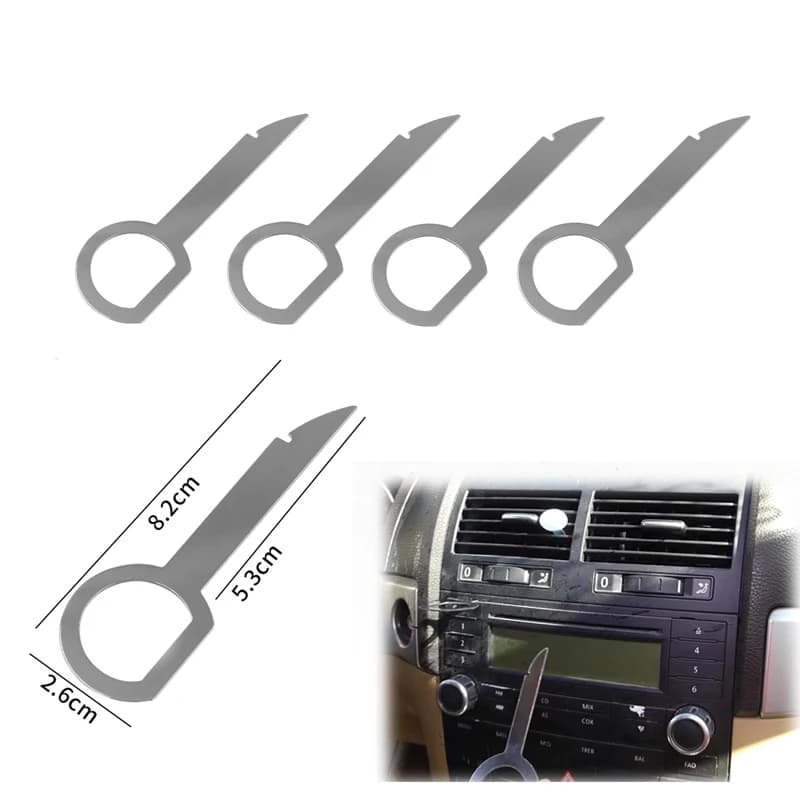 4Pcs Car Radio Removal Key Pin Tool for Audi C6 R8 A1 A3 Q3 A4 A5 Q5 A6 S6 A7 B6 B7 B8 8P 8V 8L TT RS