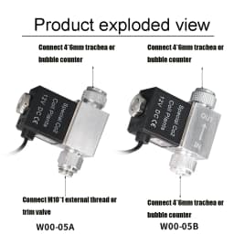 Aquarium Solenoid Valve CO2 System Regulator Aquarium Accessories Electric Low Temperature Magnetic Valve For Fish Tank DC12V