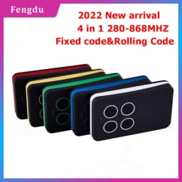 Universal Multifrequency Garage Remote Gate Remote Control 280-868MHZ 4 in 1 For All Fixed Code and Parts of Rolling Code