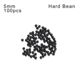 100 PCs/Lot 3mm-12mm Fishing Beads Space Stopper Black Round Soft/Hard Rubber Beads Fishing Lures Hook Rig Accessories