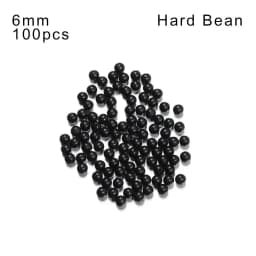 100 PCs/Lot 3mm-12mm Fishing Beads Space Stopper Black Round Soft/Hard Rubber Beads Fishing Lures Hook Rig Accessories