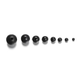 100 PCs/Lot 3mm-12mm Fishing Beads Space Stopper Black Round Soft/Hard Rubber Beads Fishing Lures Hook Rig Accessories