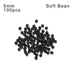 100 PCs/Lot 3mm-12mm Fishing Beads Space Stopper Black Round Soft/Hard Rubber Beads Fishing Lures Hook Rig Accessories