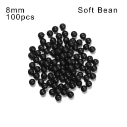 100 PCs/Lot 3mm-12mm Fishing Beads Space Stopper Black Round Soft/Hard Rubber Beads Fishing Lures Hook Rig Accessories