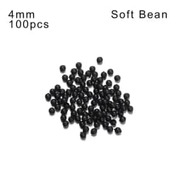 100 PCs/Lot 3mm-12mm Fishing Beads Space Stopper Black Round Soft/Hard Rubber Beads Fishing Lures Hook Rig Accessories
