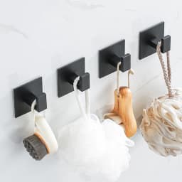 Black Self-Adhesive Wall Hooks For Hanging Keys Clothes Hanger Door Metal Robe Hook Coat Rack Towel Holder Bathroom Accessories