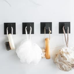 Black Self-Adhesive Wall Hooks For Hanging Keys Clothes Hanger Door Metal Robe Hook Coat Rack Towel Holder Bathroom Accessories