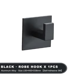 Black Self-Adhesive Wall Hooks For Hanging Keys Clothes Hanger Door Metal Robe Hook Coat Rack Towel Holder Bathroom Accessories