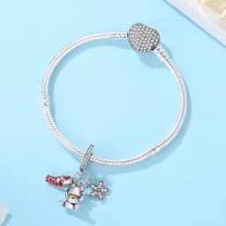 925 Sterling Silver Charms Fortune Cat Chinese New Year Pendant Beads Japanese Girl Fit Brand Bracelets Necklaces Women Jewelry
