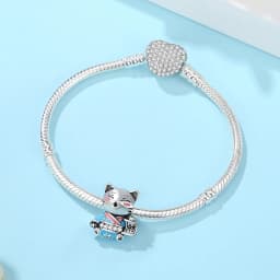925 Sterling Silver Charms Fortune Cat Chinese New Year Pendant Beads Japanese Girl Fit Brand Bracelets Necklaces Women Jewelry