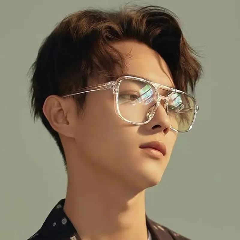 Transparent Computer Glasses Frame Women Men Anti Blue Light Square Eyewear Blocking Glasses Optical Spectacle Eyeglass