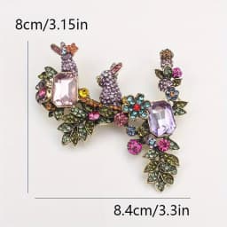 Retro Alloy Rabbit Brooch Pins Female Ins Trendy Party Coller Cute Sweater Brooches Accessories