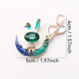 Retro Alloy Rabbit Brooch Pins Female Ins Trendy Party Coller Cute Sweater Brooches Accessories