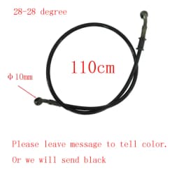 10mm 28 Degree Motorcycle Dirt Bike Braided Line Steel Brake Hose Cable Hydraulic Banjo Pipe 270mm-1500mm for Universal Racing