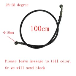 10mm 28 Degree Motorcycle Dirt Bike Braided Line Steel Brake Hose Cable Hydraulic Banjo Pipe 270mm-1500mm for Universal Racing