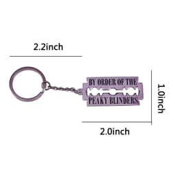 Urban Street Gang Razor Blade Keychain Peaky Blinders Metal Keyring Crime Drama Television Accessories