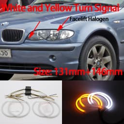 For BMW 3 Series E46 316i 318i 320d 323i 328i 330i 325xi 330d 1998-2005 Excellent LED Cotton Angel Eyes Rings Daytime Light