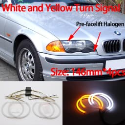 For BMW 3 Series E46 316i 318i 320d 323i 328i 330i 325xi 330d 1998-2005 Excellent LED Cotton Angel Eyes Rings Daytime Light