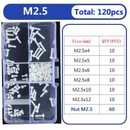 M2 M2.5 M3 M4 M5 White Nylon Screw Nut Washer Set Nylon Plastic Phillips Insulated Countersunk Pan Head Cross Round Screw Bolt
