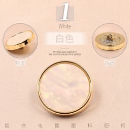 New Arrival Gold White Black Flower Resin Buttons For Needlework Clothing Women Coat Suit Cardigan 6PCS Sewing Button KD876