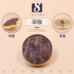 New Arrival Gold White Black Flower Resin Buttons For Needlework Clothing Women Coat Suit Cardigan 6PCS Sewing Button KD876