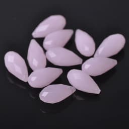 Solid Color Teardrop Faceted Crystal Glass 12x6mm 16x8mm 20x10mm Top Drilled Pendant Drops Loose Beads for Jewelry Making DIY