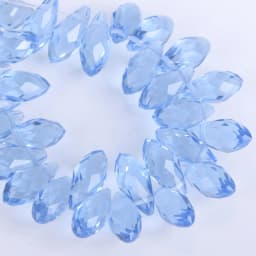 Solid Color Teardrop Faceted Crystal Glass 12x6mm 16x8mm 20x10mm Top Drilled Pendant Drops Loose Beads for Jewelry Making DIY