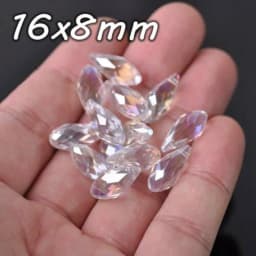 Solid Color Teardrop Faceted Crystal Glass 12x6mm 16x8mm 20x10mm Top Drilled Pendant Drops Loose Beads for Jewelry Making DIY