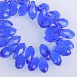 Solid Color Teardrop Faceted Crystal Glass 12x6mm 16x8mm 20x10mm Top Drilled Pendant Drops Loose Beads for Jewelry Making DIY