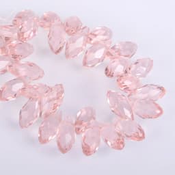 Solid Color Teardrop Faceted Crystal Glass 12x6mm 16x8mm 20x10mm Top Drilled Pendant Drops Loose Beads for Jewelry Making DIY