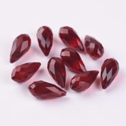 Solid Color Teardrop Faceted Crystal Glass 12x6mm 16x8mm 20x10mm Top Drilled Pendant Drops Loose Beads for Jewelry Making DIY
