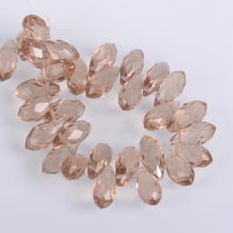 Solid Color Teardrop Faceted Crystal Glass 12x6mm 16x8mm 20x10mm Top Drilled Pendant Drops Loose Beads for Jewelry Making DIY