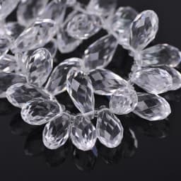 Solid Color Teardrop Faceted Crystal Glass 12x6mm 16x8mm 20x10mm Top Drilled Pendant Drops Loose Beads for Jewelry Making DIY
