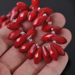 Solid Color Teardrop Faceted Crystal Glass 12x6mm 16x8mm 20x10mm Top Drilled Pendant Drops Loose Beads for Jewelry Making DIY
