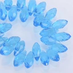 Solid Color Teardrop Faceted Crystal Glass 12x6mm 16x8mm 20x10mm Top Drilled Pendant Drops Loose Beads for Jewelry Making DIY