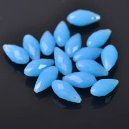 Solid Color Teardrop Faceted Crystal Glass 12x6mm 16x8mm 20x10mm Top Drilled Pendant Drops Loose Beads for Jewelry Making DIY