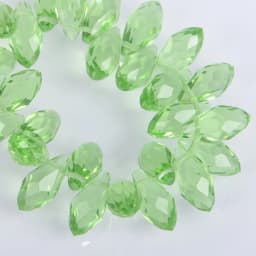 Solid Color Teardrop Faceted Crystal Glass 12x6mm 16x8mm 20x10mm Top Drilled Pendant Drops Loose Beads for Jewelry Making DIY