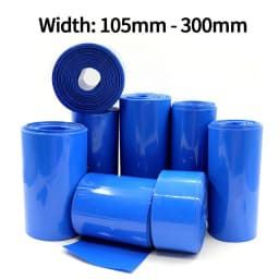 1/8/15M PVC Heat Shrink Tube 18650 Lipo Battery Pack 105mm ~ 300mm Insulated Protection Film Wrap lithium Case Cable Sleeve Blue