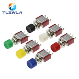 1PCS 3Pin C-NO-NC 6MM Mini Momentary Automatic Return Push Button Switch ON-(ON) 2A 250VAC/5A 120VAC