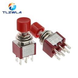 1PCS 3Pin C-NO-NC 6MM Mini Momentary Automatic Return Push Button Switch ON-(ON) 2A 250VAC/5A 120VAC