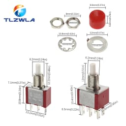1PCS 3Pin C-NO-NC 6MM Mini Momentary Automatic Return Push Button Switch ON-(ON) 2A 250VAC/5A 120VAC