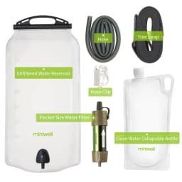 Miniwell L630 Portable Outdoor Water Filter Survival Kit with Bag for Camping ,Hiking & Travelling