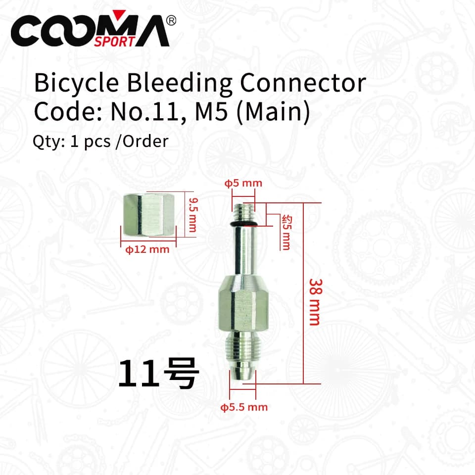 Bicycle Hydraulic Brake Bleed Adapters with Various Size for Shimano, Avid, Sram, Hayes, Formula, Magura, Etc.