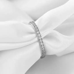 Full Small CZ Zircon Channel Setting Stainless Steel Engagement Rings for Women