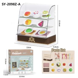1:12 Scale Dollhouse Miniature Cake Store Decoration Bakery Stand Display Food Set Model Play House For Girl Gift Kitchen Toy