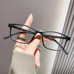 Men Blue Light Blocking Reading Glasses Unisex Business Square Presbyopia Eyewear Women Ultralight TR90 Titanium Eyeglasses